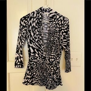 Chaus New York Abstract Print Blouse